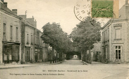 1919 Vieux Carte BRULON - Boulevard De La Gare - Ed. Pavy Legeard 943 - Circulée - Brulon
