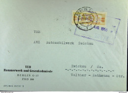 Fern-Brief Mit ZKD-Streifen Lfd.Nr: =L-1392606= BERLIN O17 Vom 9.8.58 Abs: VEB Hammerwerk U Gesenkschmiede Knr: 19 I L - Lettres & Documents