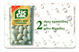 TIC TAC Bonbons  Télécarte Grèce  Phonecard (M 455) - Griechenland