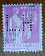 France - Perforé "LH" - 1933 - "Paix" 40c - N°281 - Used Stamps