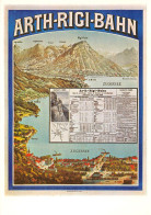 Rigi - Arth Goldau  Bahn 1885  WERBUNG Plakat - Plakatsammlung Kunstgewerbeausstellung Zürich - Arth