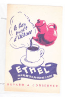 Buvard Le Bon Malt D'Alsace Ethel Pur Ou Au Lait Toujours Il Plait - Café & Thé