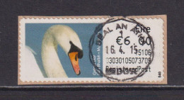 IRELAND  -  2014 Mute Swan SOAR (Stamp On A Roll)  CDS  Used On Piece As Scan - Used Stamps