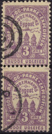 DANEMARK / DENMARK - 1887 (2 Dec) - COPENHAGEN Lauritzen & Thaulow Local Post Pair 3øre Violet - VF Used -a - Emissions Locales