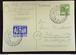 Gs-Postkarte Mit 10 Pf Sämann In MiF SoSt. HANNOVER EXPORTMESSE 22.5.-6.6.1948 Vom 22.5.46 Knr: P 961, 970a - Ganzsachen