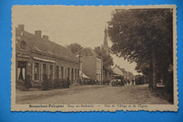 Brasschaet-Polygone : Dorp En Kerkzicht Animée Avec Tram, Malle-poste Davant Le Café "l'Union". Très Rare - Brasschaat