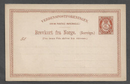 NORWAY STATIONERY POSTCARD - 6 ORE (STB19-13) - Interi Postali