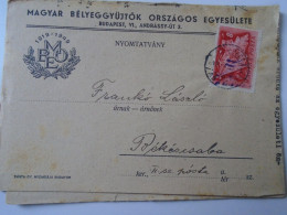 D194146  HUNGARY - National Association Of Hungarian Stamp Collectors - Mailed Circular 1950  -Frankó Bekescsaba - Brieven En Documenten
