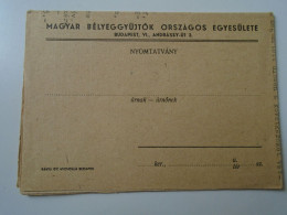 D194149  HUNGARY - National Association Of Hungarian Stamp Collectors - Circular 1948  -Frankó Bekescsaba - Briefe U. Dokumente