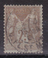 N°105 2F  BISTRE S.AZURE COTE Y&T 2023 55.00€ - 1898-1900 Sage (Type III)