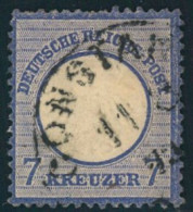 1872, 7 Kreuzer Kleiner Brustschild, Gestempelt KONSTANZ - Gebruikt