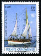 Türkiye 1968 Mi 2100 The World Tour Made With The Yatch "KISMET" | Sailing Ships - Used Stamps