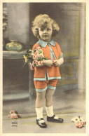 ENFANTS - Fille - Portrait - Fleurs - Carte Postale Ancienne - Abbildungen