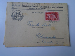 D194170  HUNGARY - National Association Of Hungarian Stamp Collectors - Mailed Circular 1950 -Frankó Bekescsaba - Briefe U. Dokumente