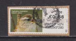 IRELAND  -  2014 Wren SOAR (Stamp On A Roll)  CDS  Used On Piece As Scan - Usados