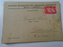 D194174  HUNGARY - National Association Of Hungarian Stamp Collectors - Mailed Circular 1948 -Frankó Bekescsaba - Cartas & Documentos