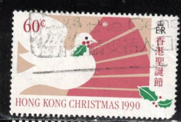 HONG KONG Scott # 579 Used - Christmas 1990 - Usados
