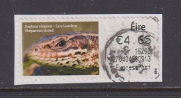 IRELAND  -  2014 Viviparous Lizard SOAR (Stamp On A Roll)  CDS  Used On Piece As Scan - Used Stamps