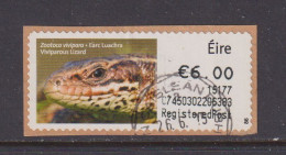 IRELAND  -  2014 Viviparous Lizard SOAR (Stamp On A Roll)  CDS  Used On Piece As Scan - Used Stamps