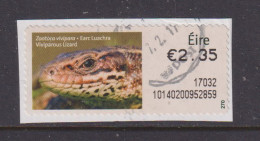 IRELAND  -  2014 Viviparous Lizard SOAR (Stamp On A Roll)  CDS  Used On Piece As Scan - Used Stamps