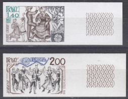 FRANCE : 1981 - EUROPA N° 2138/2139 NON DENTELES NEUFS ** LUXE SANS CHARNIERE - 1981-1990