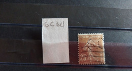 FRANCE  S.C 34 TIMBRE SC34  INDICE ? SUR 235 PERFORE PERFORES PERFIN PERFINS PERFO PERFORATION PERFORIERT - Used Stamps