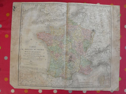 Carte Du Royaume De France De L'atlas D'Edme Mentelle Et Chanlaire De 1822. - Cartes Géographiques