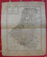 Carte Du Royaume Des Pays-Bas (nederland) De L'atlas D'Edme Mentelle  De 1819. Luxembourg Flandre Brabant Hollande Liège - Cartes Géographiques