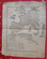 2 Cartes De L'empire Romain De L'atlas D'Edme Mentelle Et Chanlaire De 1818. Italie Hispanie Britannia Numidie Grèce - Cartes Géographiques