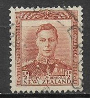 NUOVA ZELANDA  1938-47   EFFIGE DI GIORGIO VI SERIE ORDINARIA UNIF. 274  USATO VF - Gebruikt