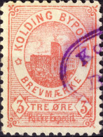 DANEMARK / DENMARK - 1888 - KOLDING Local Post 3 øre Rose - VF Used -e - Emissions Locales