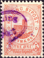 DANEMARK / DENMARK - 1888 - KOLDING Local Post 3 øre Rose - VF Used -f - Emissions Locales