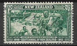 NUOVA ZELANDA  1940 CENTENARIO DELLA SOVRANITA' BRITANNICA  UNIF. 293  USATO VF - Used Stamps