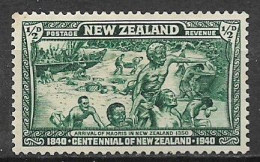 NUOVA ZELANDA  1940 CENTENARIO DELLA SOVRANITA' BRITANNICA  UNIF. 293  MLH VF - Unused Stamps