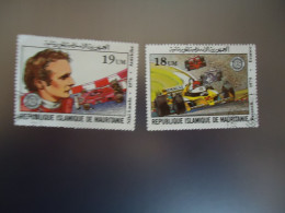 MAURITANIA USED STAMPE 2 CARS RALLY FORMULA - Mauritanie (1960-...)