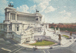 CARTOLINA  ROMA,LAZIO-ALTARE DELLA PATRIA-STORIA,MEMORIA,CULTURA,RELIGIONE,IMPERO ROMANO,BELLA ITALIA,VIAGGIATA 1957 - Altare Della Patria