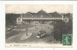 Cp, Chemin De Fer ,LA GARE, 45, ORLEANS, Tramway ,  Voyagée - Stazioni Senza Treni