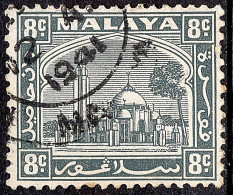 MALAYA SELANGOR 1935 8c Grey SG75 Used - Selangor