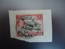 CYPRUS USED STAMPS     WITH POSTMARK  NICOSIA 1957 - Sonstige & Ohne Zuordnung