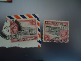 CYPRUS USED STAMPS   2  WITH POSTMARK - Sonstige & Ohne Zuordnung