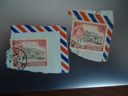 CYPRUS USED STAMPS   2  WITH POSTMARK - Other & Unclassified