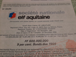 Specimen - Elf Aquitaine Siciété Nationale - Nanterre - France - 18 Aout 1989. - Aardolie