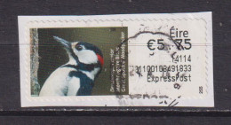 IRELAND  -  2013 Great Spotted Woodpecker SOAR (Stamp On A Roll)  CDS  Used On Piece As Scan - Usados