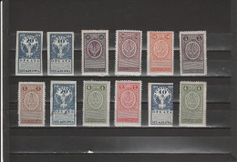 Polen  1919-1939 Republik Steuermarken 12 Verschiedene Siehe Bild - Revenue Stamps