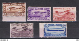 EGYPT:  1933  CONGRESS  -  KOMPLET  SET  5  UNUSED  STAMPS  -  YV/TELL. 150/54 - Unused Stamps