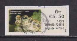 IRELAND  -  2013 Natterjack Toad SOAR (Stamp On A Roll)  CDS  Used On Piece As Scan - Used Stamps