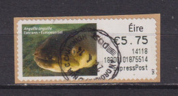 IRELAND  -  2013 European Eel SOAR (Stamp On A Roll)  CDS  Used On Piece As Scan - Used Stamps