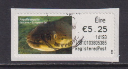 IRELAND  -  2013 European Eel SOAR (Stamp On A Roll)  CDS  Used On Piece As Scan - Used Stamps