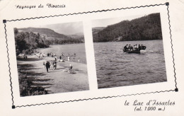 LE LAC D'ISSARLES - LARGENTIERE - ARDECHE - (07) - CPSM MULTIVUES ANIMEES - DENTELEE  -  BEL AFFRANCHISSEMENT POSTAL.. - Largentiere