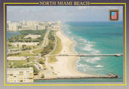 United States PPC North Miami Beach Plage Strand Plaja MIAMI Fl. 1992 RUNGSTED KYST Denmark (2 Scans) - Miami Beach